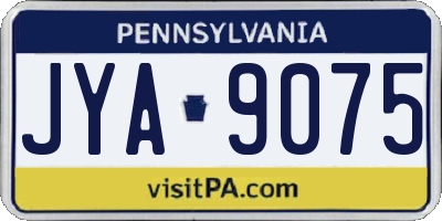 PA license plate JYA9075