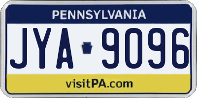 PA license plate JYA9096