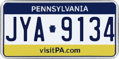 PA license plate JYA9134