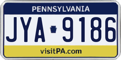 PA license plate JYA9186