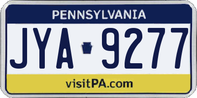 PA license plate JYA9277