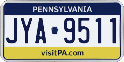 PA license plate JYA9511
