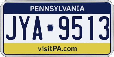 PA license plate JYA9513