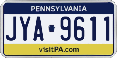 PA license plate JYA9611