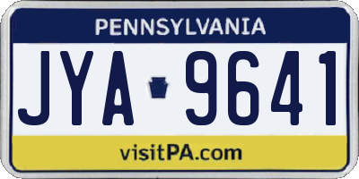 PA license plate JYA9641