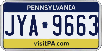 PA license plate JYA9663