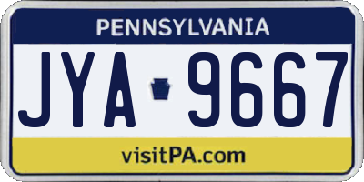 PA license plate JYA9667