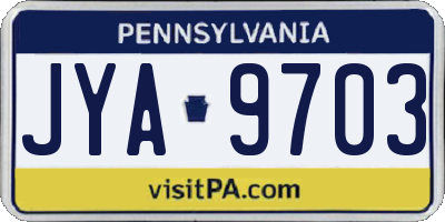 PA license plate JYA9703