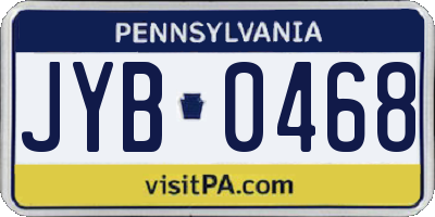 PA license plate JYB0468