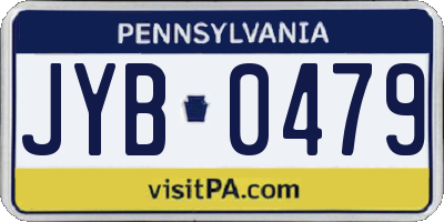 PA license plate JYB0479