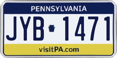 PA license plate JYB1471