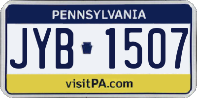 PA license plate JYB1507