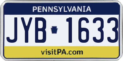 PA license plate JYB1633