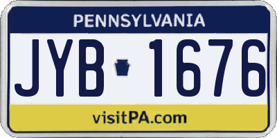 PA license plate JYB1676