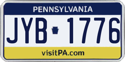 PA license plate JYB1776