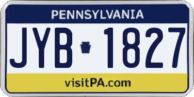 PA license plate JYB1827