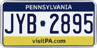 PA license plate JYB2895