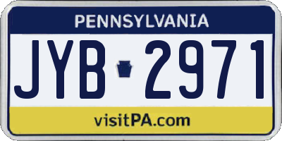 PA license plate JYB2971