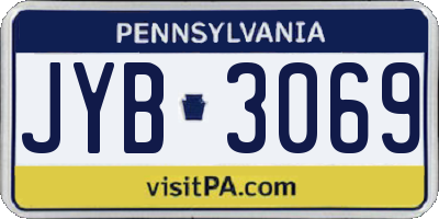 PA license plate JYB3069