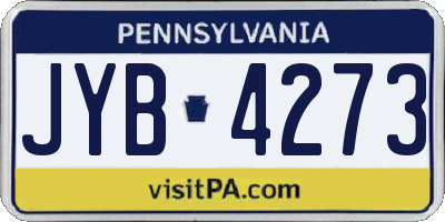 PA license plate JYB4273