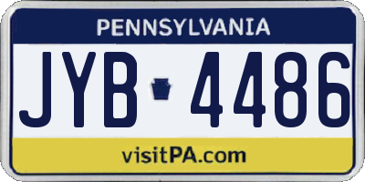 PA license plate JYB4486