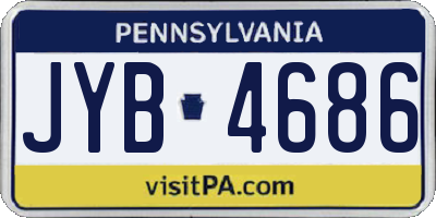 PA license plate JYB4686