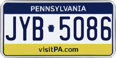 PA license plate JYB5086
