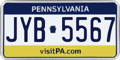 PA license plate JYB5567
