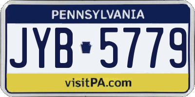 PA license plate JYB5779