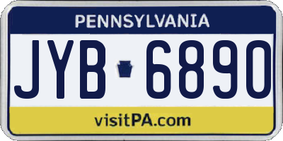 PA license plate JYB6890