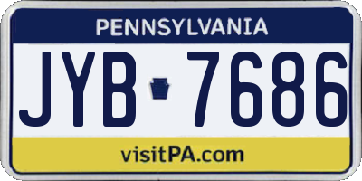 PA license plate JYB7686