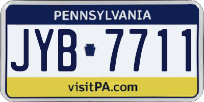 PA license plate JYB7711