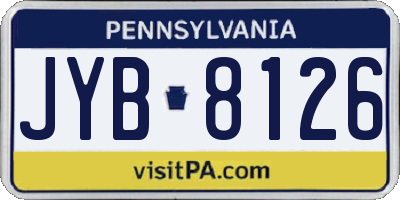 PA license plate JYB8126