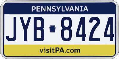 PA license plate JYB8424