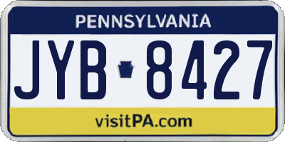 PA license plate JYB8427