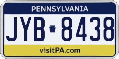 PA license plate JYB8438
