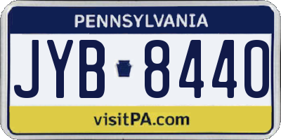 PA license plate JYB8440