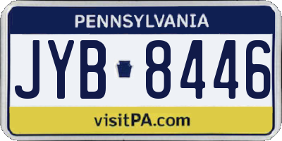PA license plate JYB8446