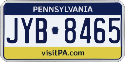 PA license plate JYB8465