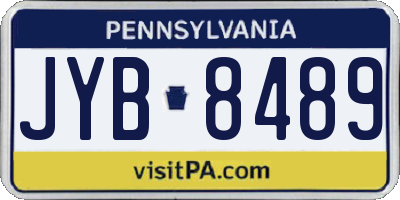 PA license plate JYB8489