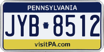 PA license plate JYB8512