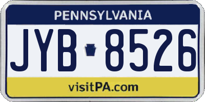 PA license plate JYB8526