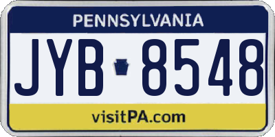 PA license plate JYB8548