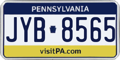 PA license plate JYB8565