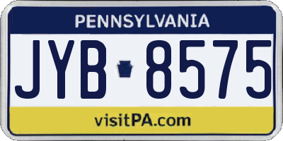 PA license plate JYB8575