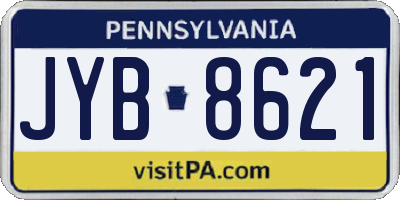 PA license plate JYB8621