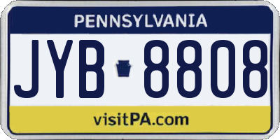 PA license plate JYB8808