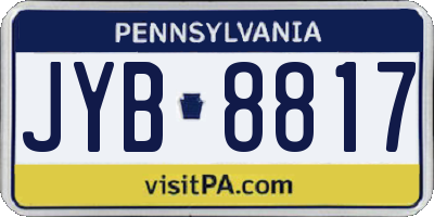 PA license plate JYB8817
