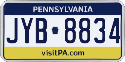 PA license plate JYB8834