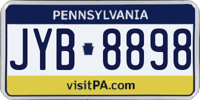 PA license plate JYB8898
